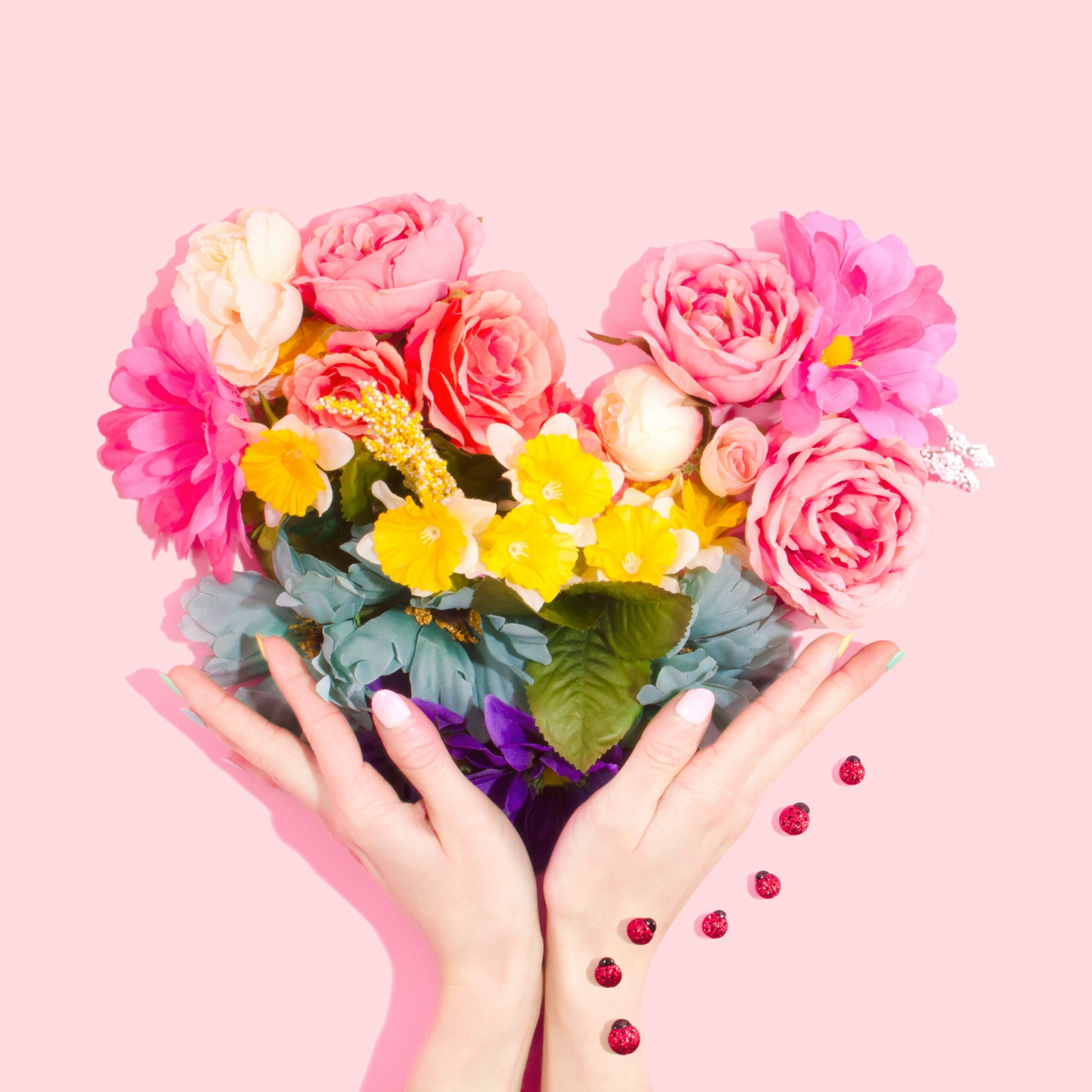 Fleurs en forme de coeur à Paris
