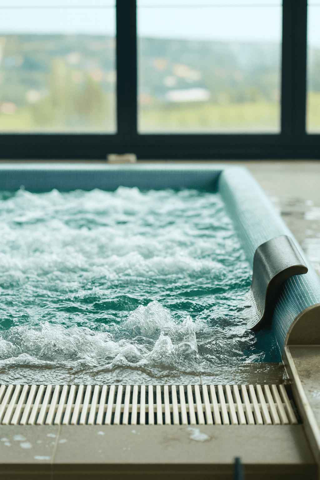 Jacuzzi lumineux dans un spa à Bruxelles, cadre élégant et relaxant pour un EVJF