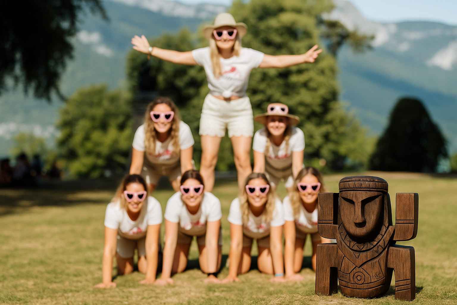 Activité Koh Bride EVJF à Annecy entre copines dans un cadre naturel et fun
