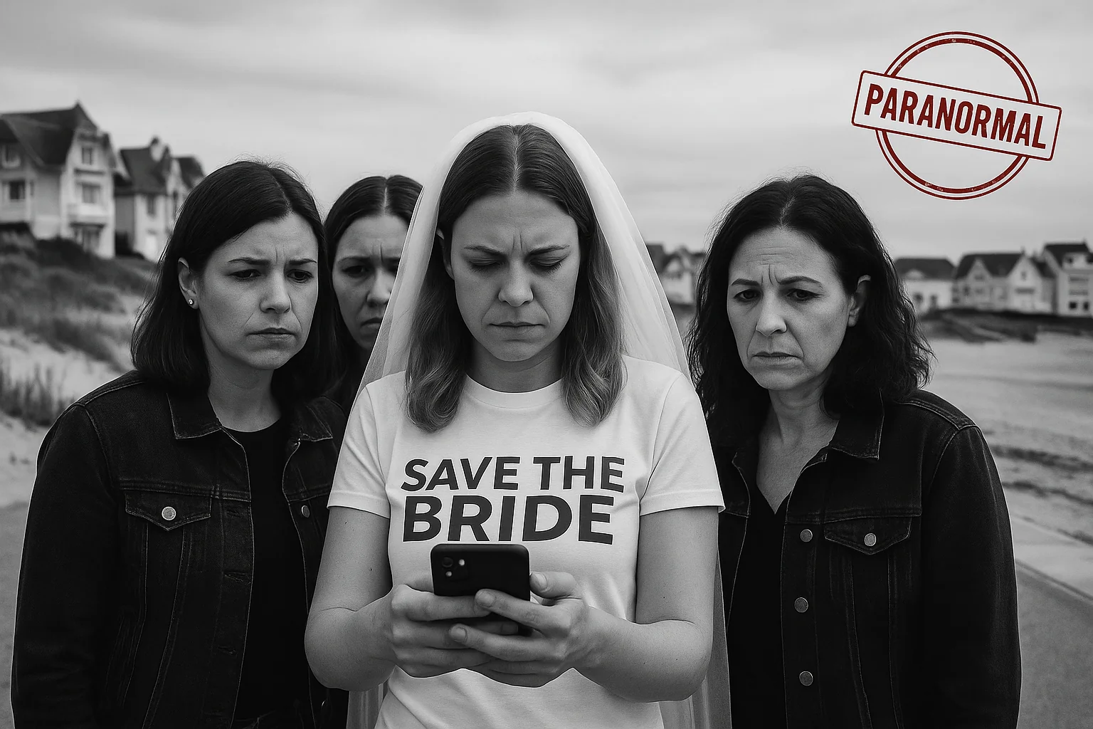 quatre amies participent à un jeu de piste evjf paranormal au touquet sur la plage