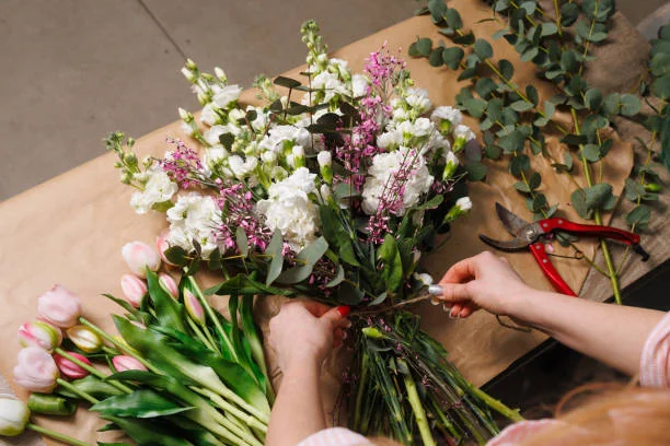 atelier de composition florale avec bouquet de fleurs fraiches illustrant les 10 idees originales pour un evjf a dijon